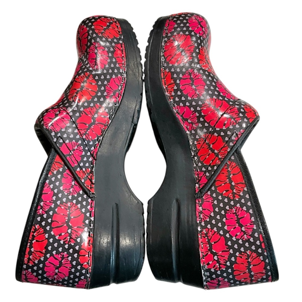 Sanita Lipstick Kiss Heart Leather Professional Clogs Women’s 40 - Picture 6 of 12